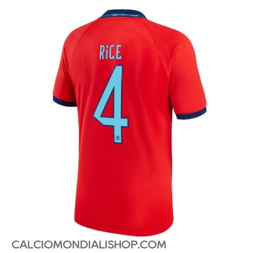 Maglie da calcio Inghilterra Declan Rice #4 Seconda Maglia Mondiali 2022 Manica Corta